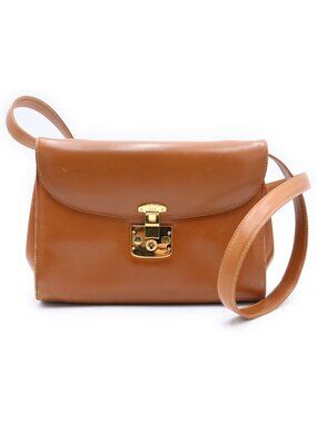 Gucci Vintage Shoulder Bag Brown Leather